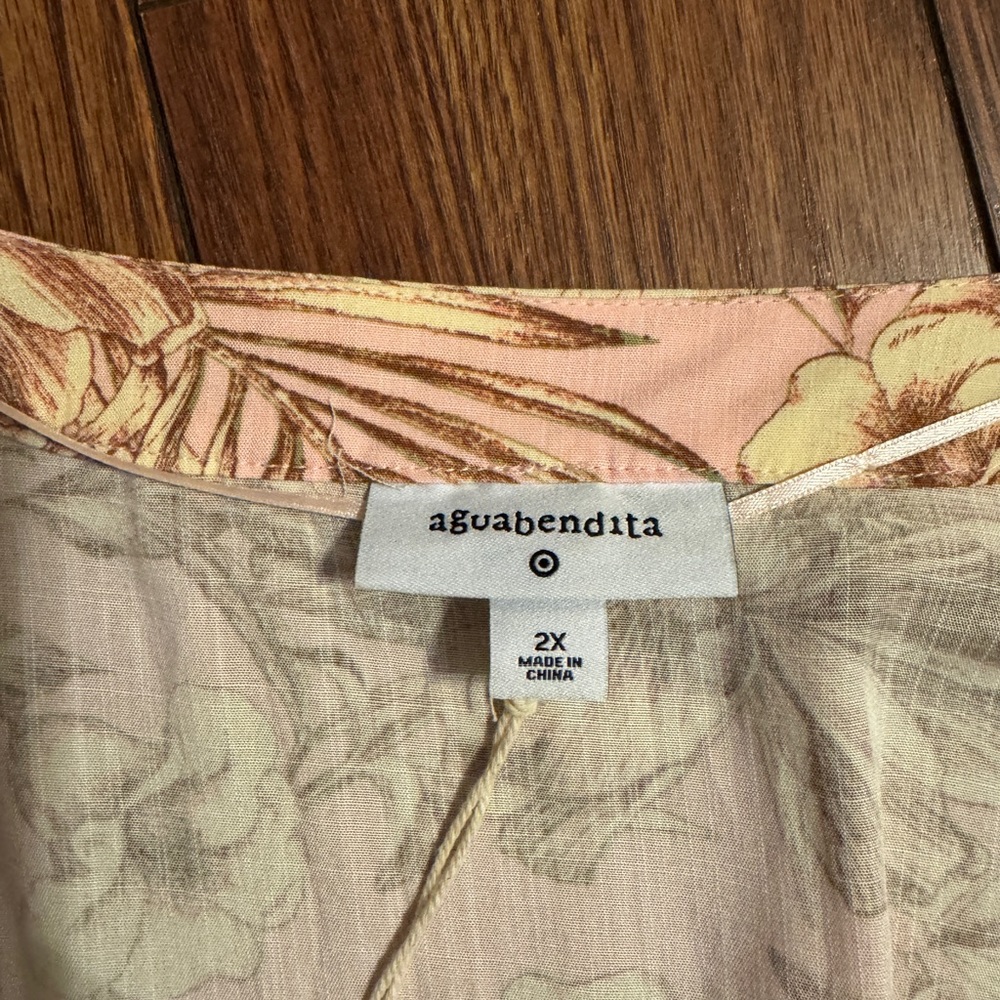 Aguabendita Plus Size Floral Romper 2x - Picture 3 of 5